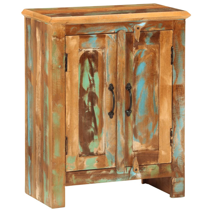Dressoir Met 2 Deuren 55X30X70 Cm Massief Gerecycled Hout