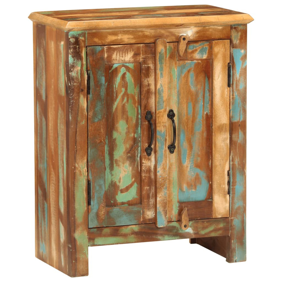 Dressoir Met 2 Deuren 55X30X70 Cm Massief Gerecycled Hout