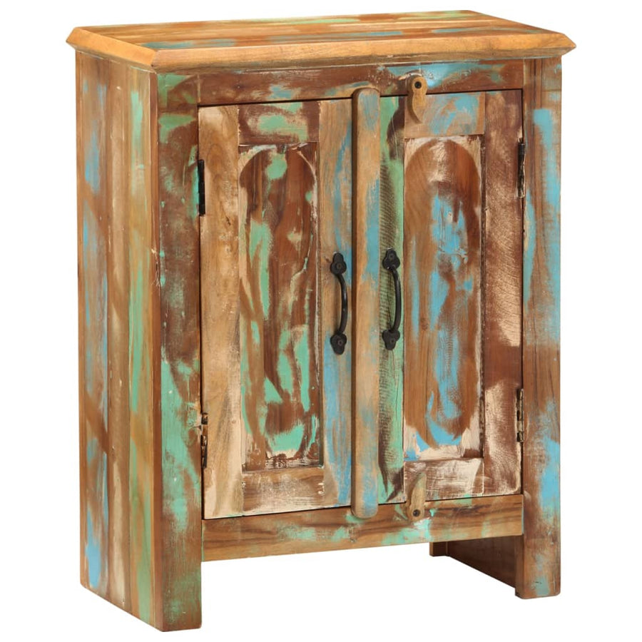 Dressoir Met 2 Deuren 55X30X70 Cm Massief Gerecycled Hout