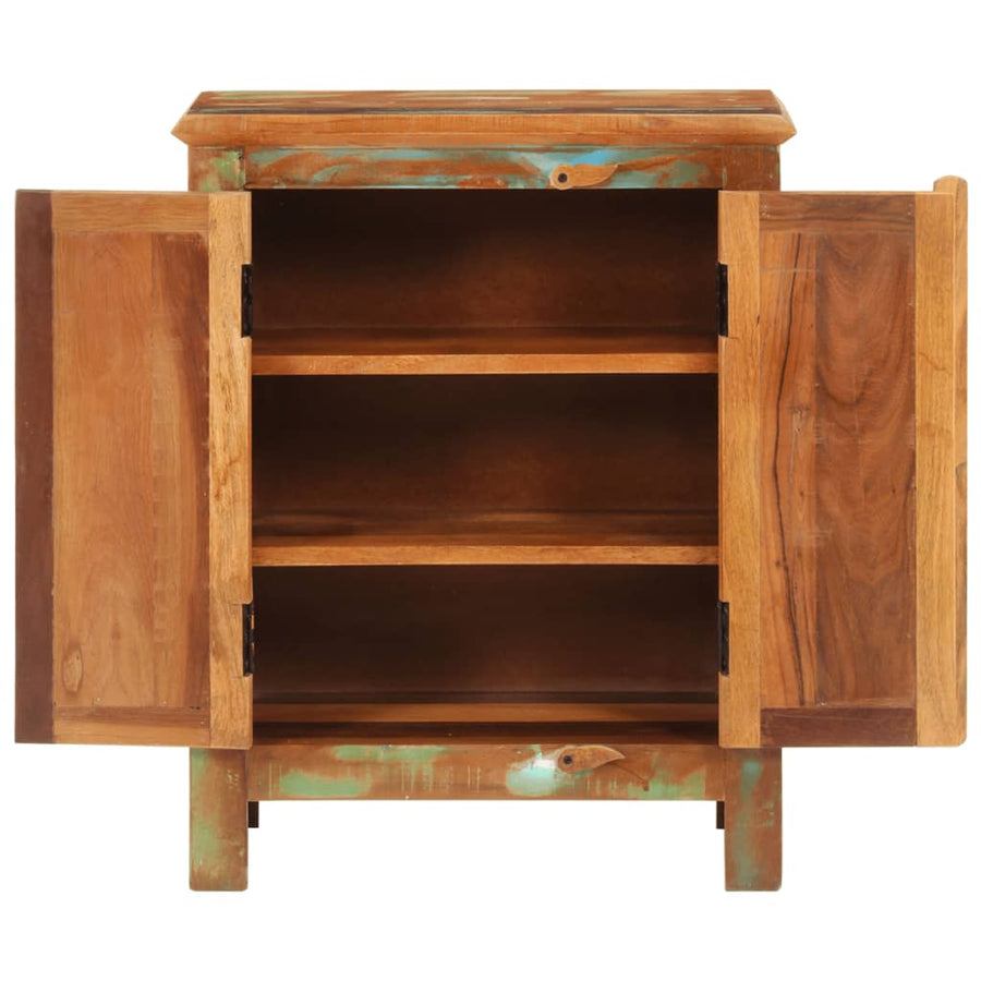 Dressoir Met 2 Deuren 55X30X70 Cm Massief Gerecycled Hout