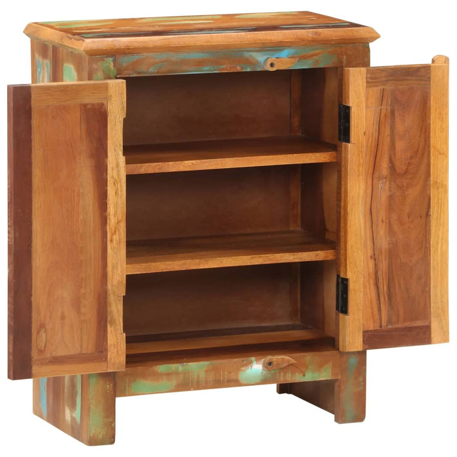 Dressoir Met 2 Deuren 55X30X70 Cm Massief Gerecycled Hout