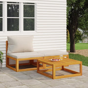 Loungeset massief acaciahout 3-delig