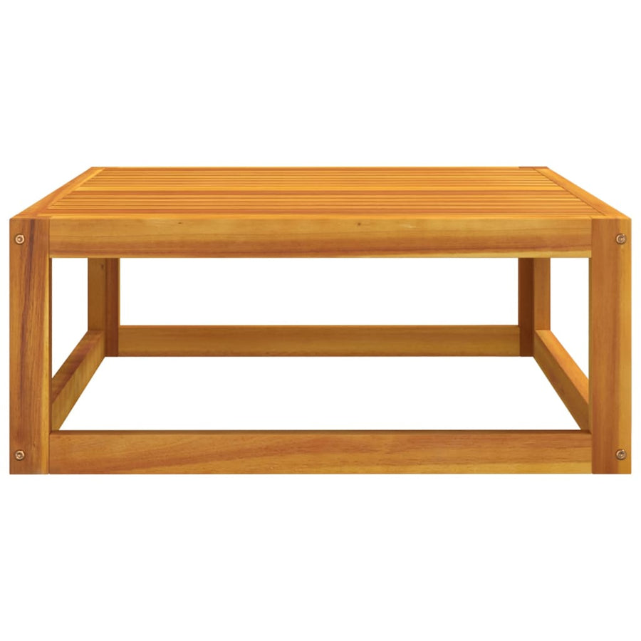 2-Delige Loungeset Met Kussens Massief Acaciahout Lichtgrijs midden + hoekTafel