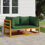 Modulaire tuinbanken acaciahout groen 141x70x65 cm