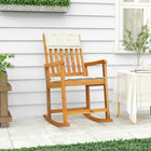 Rocking chair with cushions solid acacia wood