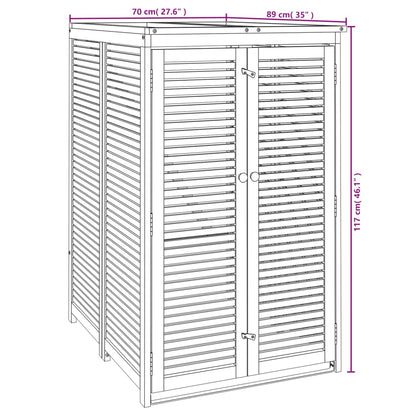 Afvalbakberging Enkel 70X89X117 Cm Massief Acaciahout 1 container