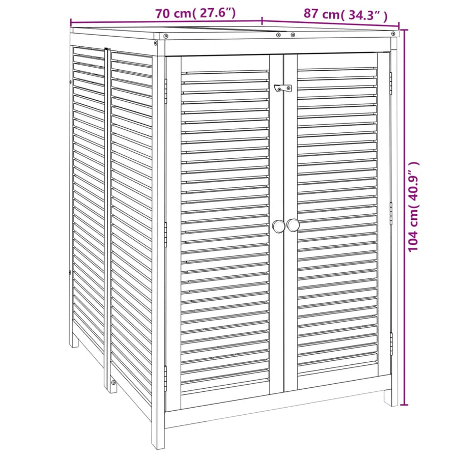 Tuinbox massief acaciahout 70 x 87 x 104 cm