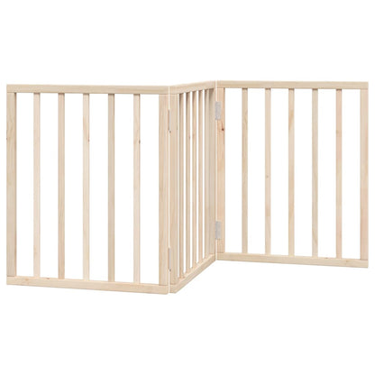 Hondenhek Inklapbaar 3 Panelen 150 Cm Populierenhout 50 x 60 x 2 cm Naturel