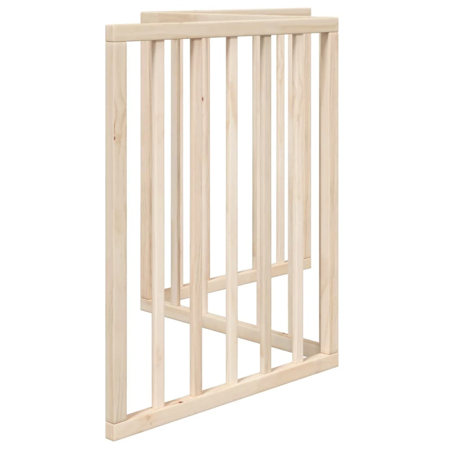 Hondenhek Inklapbaar 3 Panelen 150 Cm Populierenhout 50 x 60 x 2 cm Naturel