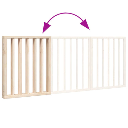 Hondenhek Inklapbaar 3 Panelen 150 Cm Populierenhout 50 x 60 x 2 cm Naturel