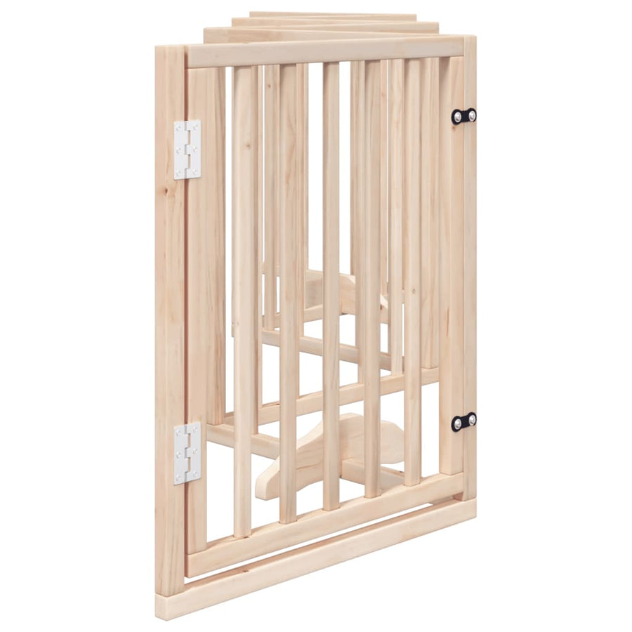 Hondenhek Inklapbaar 6 Panelen 300 Cm Populierenhout 50 x 60 x 2 cm Naturel