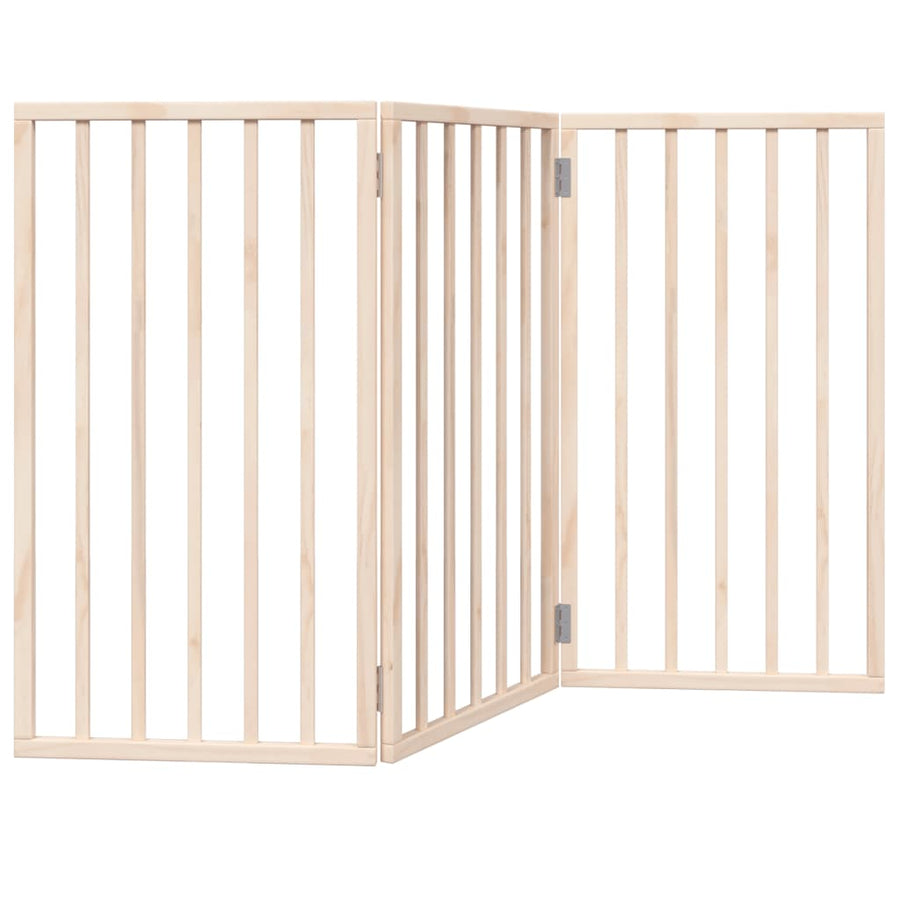 Hondenhek opvouwbaar 3 panelen 150 cm populierenhout