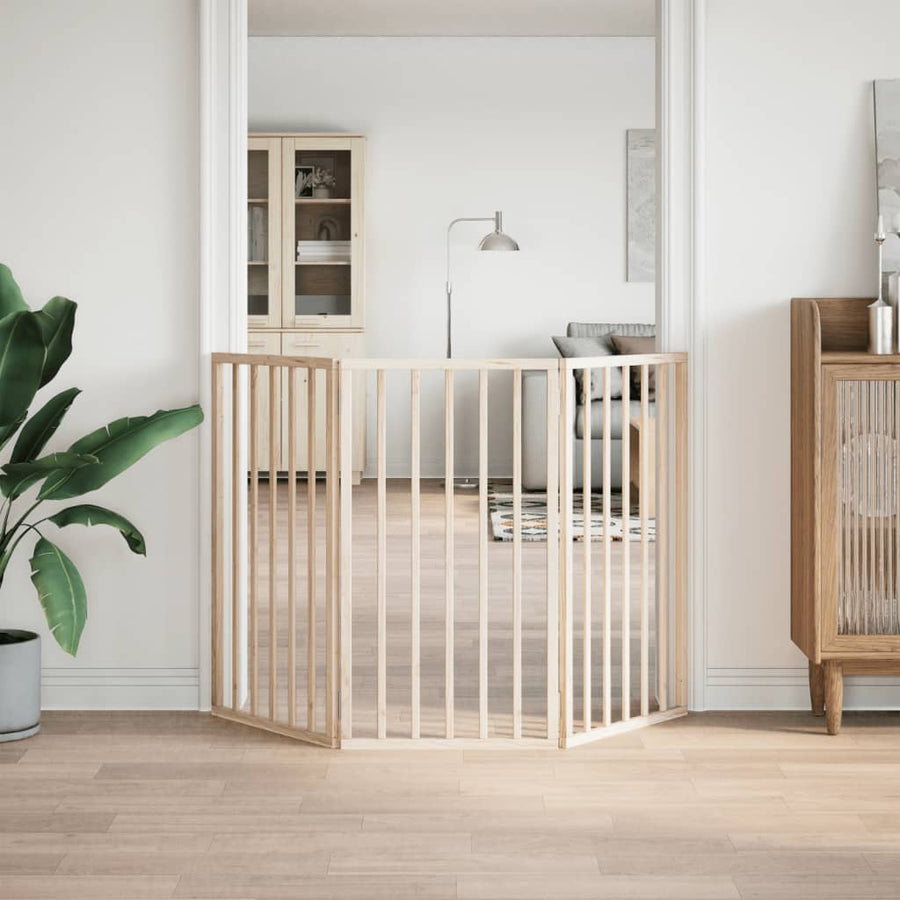 Hondenhek opvouwbaar 3 panelen 150 cm populierenhout