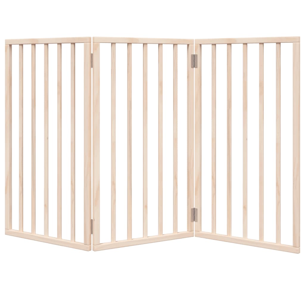 Hondenhek opvouwbaar 3 panelen 150 cm populierenhout