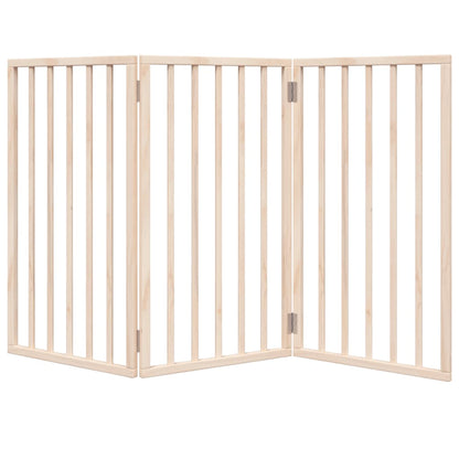 Hondenhek opvouwbaar 3 panelen 150 cm populierenhout