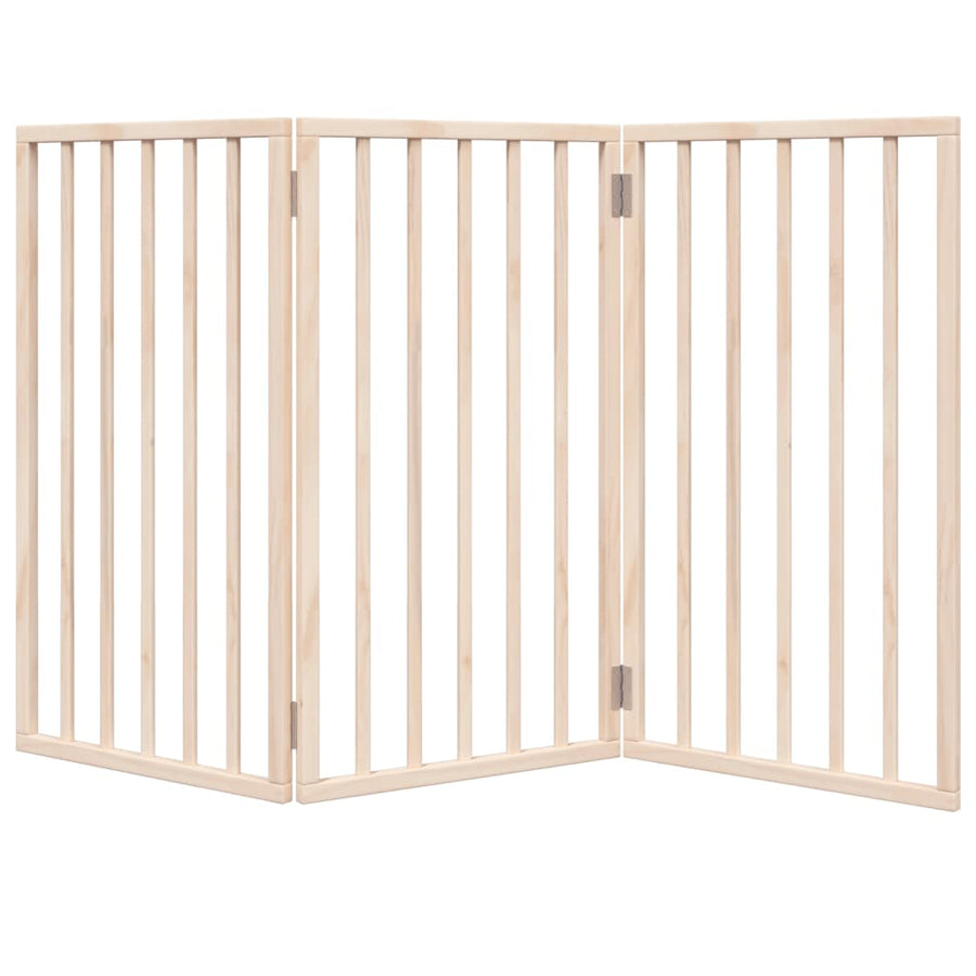 Hondenhek opvouwbaar 3 panelen 150 cm populierenhout
