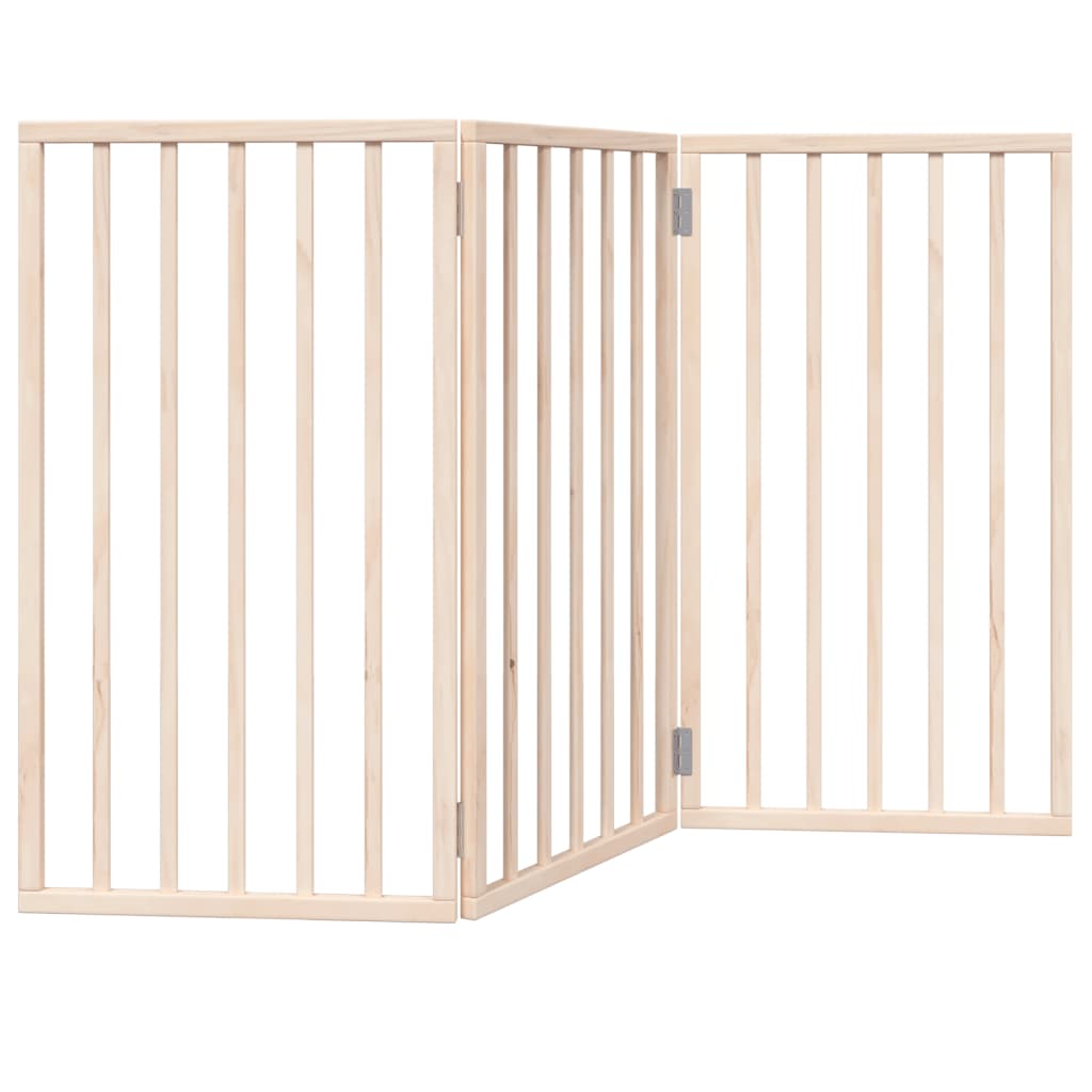 Hondenhek opvouwbaar 3 panelen 150 cm populierenhout