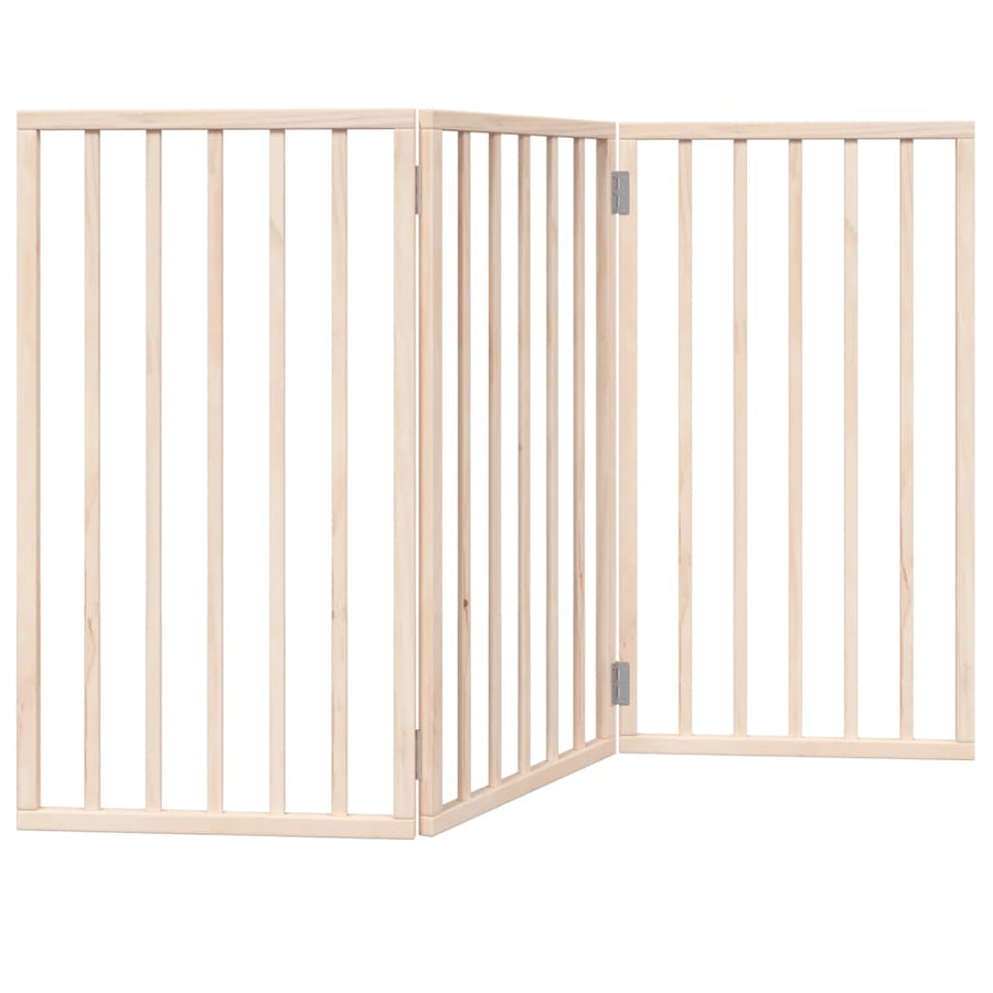 Hondenhek opvouwbaar 3 panelen 150 cm populierenhout