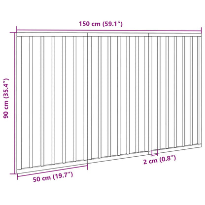 Hondenhek opvouwbaar 3 panelen 150 cm populierenhout