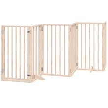 Hondenhek Inklapbaar 6 Panelen 300 Cm Populierenhout 50 x 90 x 2 cm Naturel