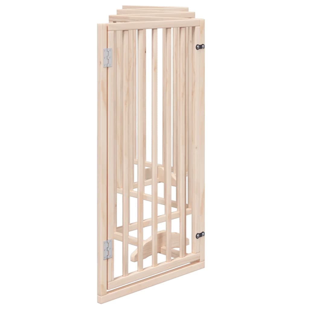 Hondenhek Inklapbaar 6 Panelen 300 Cm Populierenhout 50 x 90 x 2 cm Naturel