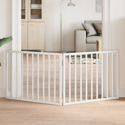 Hondenhek 160 cm wit populierenhout