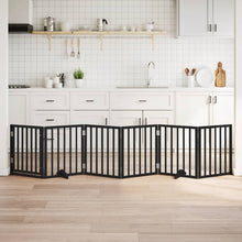 Hondenhek Inklapbaar 6 Panelen 300 Cm Populierenhout 50 x 60 x 2 cm Zwart