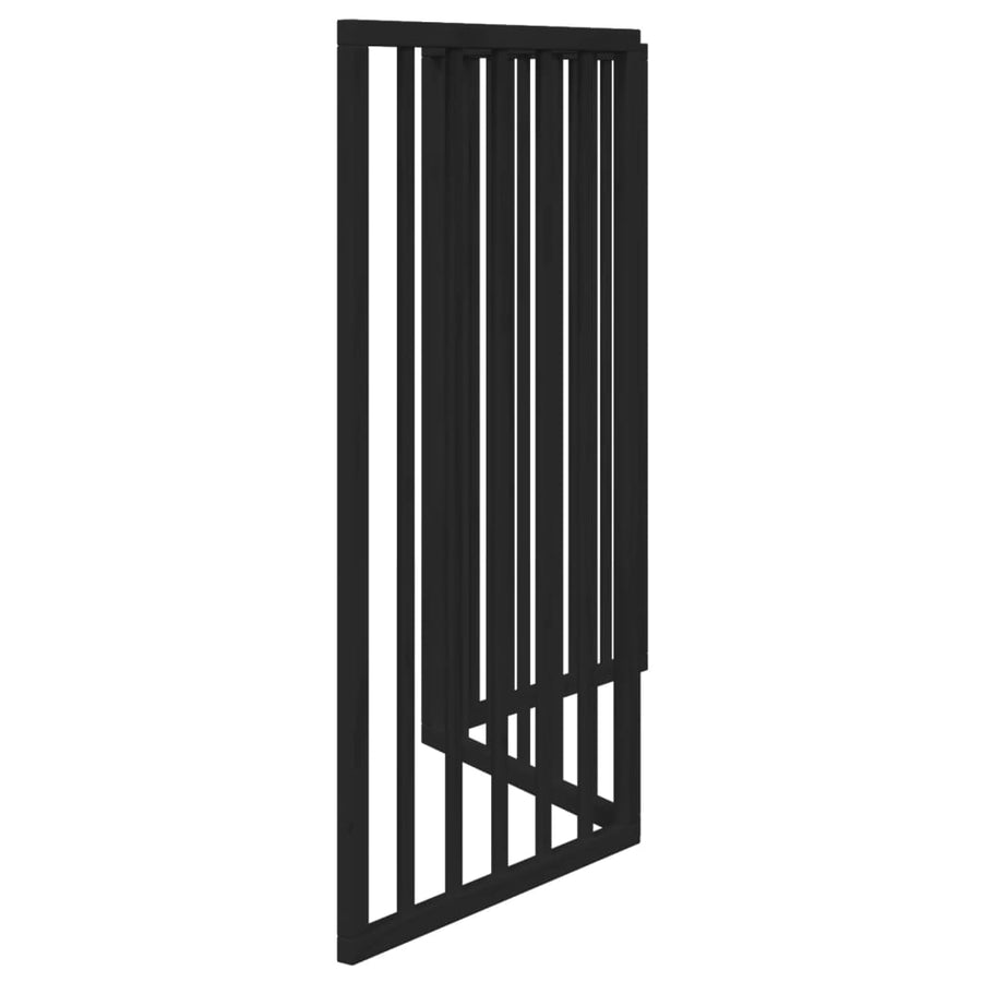 Hondenhek Inklapbaar 3 Panelen 150 Cm Populierenhout 50 x 90 x 2 cm Zwart