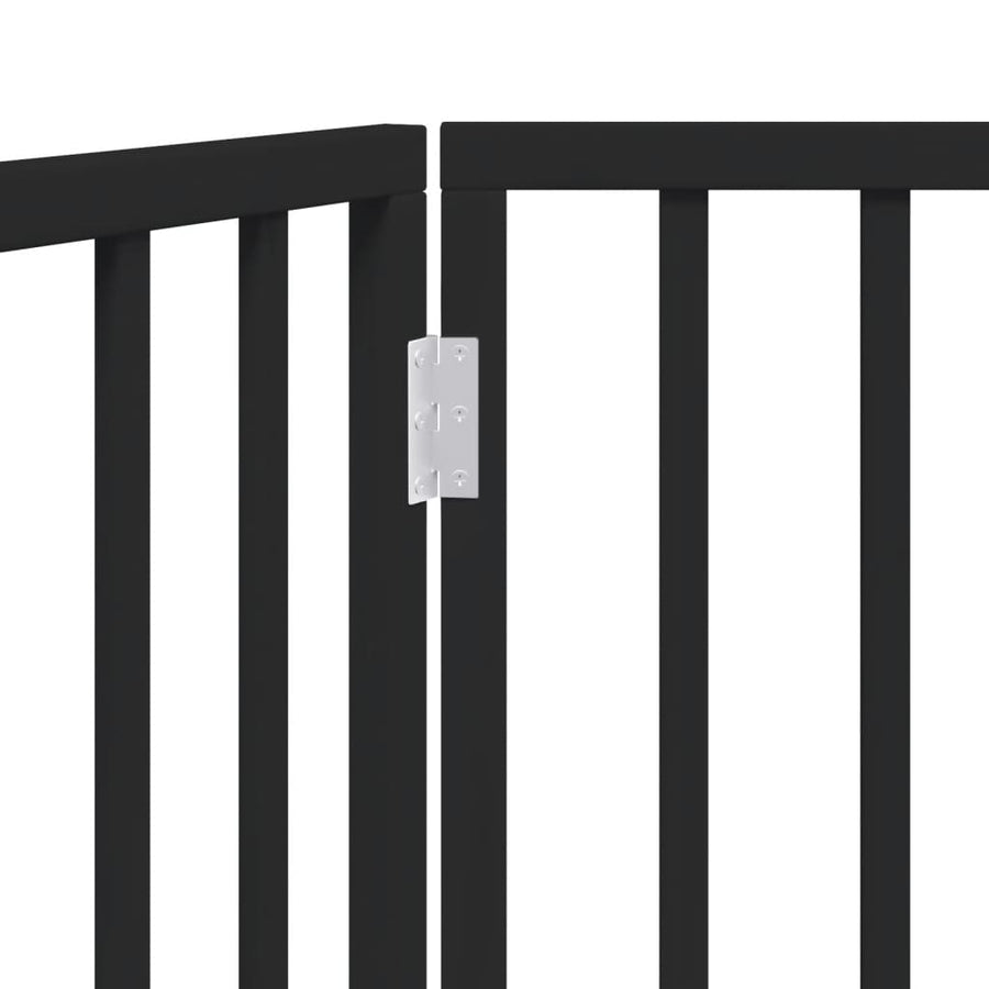 Hondenhek inklapbaar 2 panelen 160 cm populierenhout zwart