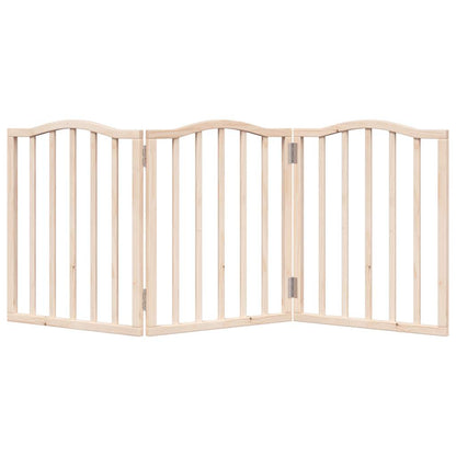 Hondenhek Inklapbaar 3 Panelen 150 Cm Populierenhout 50 x 60 x 2 cm Naturel