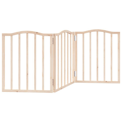 Hondenhek Inklapbaar 3 Panelen 150 Cm Populierenhout 50 x 60 x 2 cm Naturel