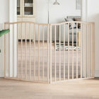 Folding dog gate 2 panels 160 cm poplar wood