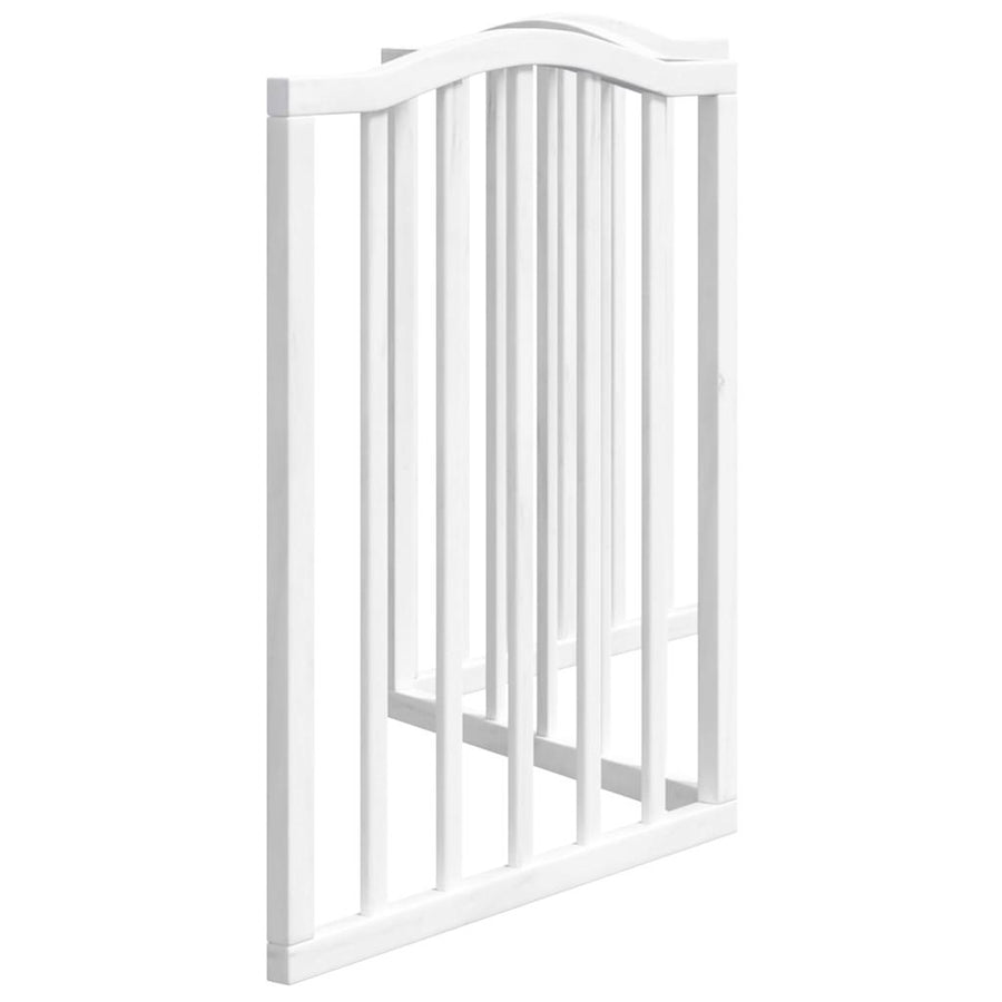 Hondenhek Inklapbaar 3 Panelen 150 Cm Populierenhout 50 x 60 x 2 cm Wit