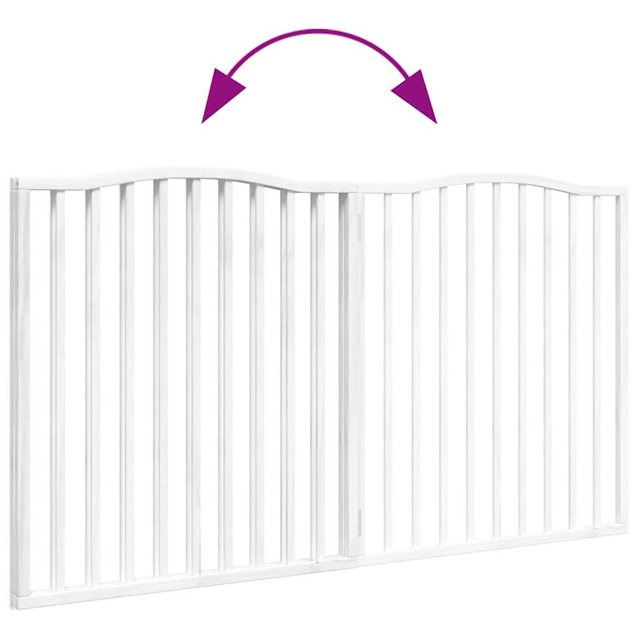 Hondenhek inklapbaar 2 panelen 160 cm populierenhout wit