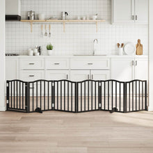 Hondenhek Inklapbaar 6 Panelen 300 Cm Populierenhout Zwart