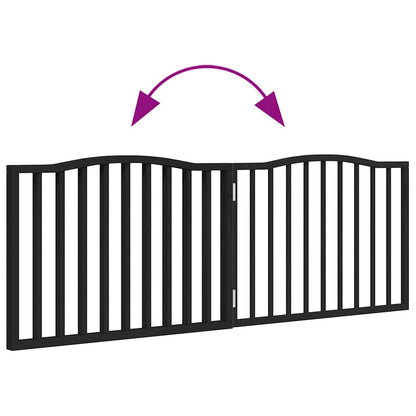 Hondenhek inklapbaar 2 panelen 160 cm populierenhout zwart