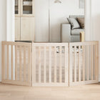 Folding Dog Gate 3 Panels 150 cm Poplar Wood