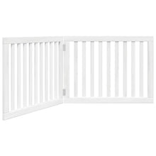 Hondenhek inklapbaar 2 panelen 160 cm populierenhout wit