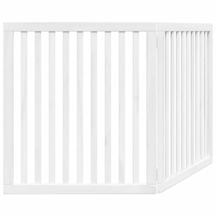 Hondenhek inklapbaar 2 panelen 160 cm populierenhout wit