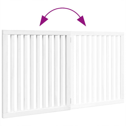 Hondenhek inklapbaar 2 panelen 160 cm populierenhout wit