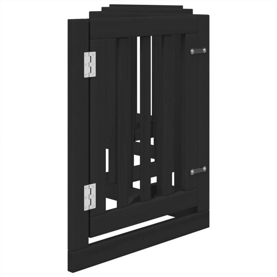 Hondenhek Inklapbaar 6 Panelen 300 Cm Populierenhout 50 x 60 x 2 cm Zwart