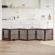 Hondenhek inklapbaar 6 panelen 300 cm populierenhout bruin