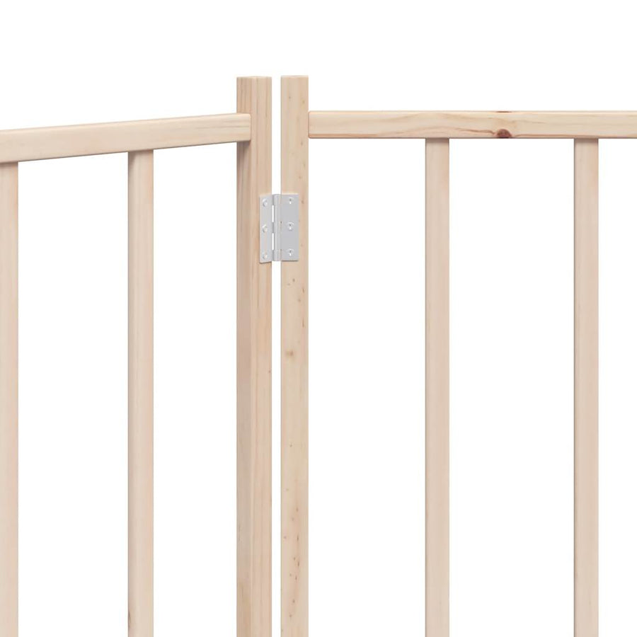 Hondenhek Inklapbaar 3 Panelen 150 Cm Massief Vurenhout 50 x 60 x 2 cm Naturel