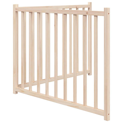 Hondenhek Inklapbaar 2 Panelen 160 Cm Massief Vurenhout 80 x 60 x 2 cm Naturel