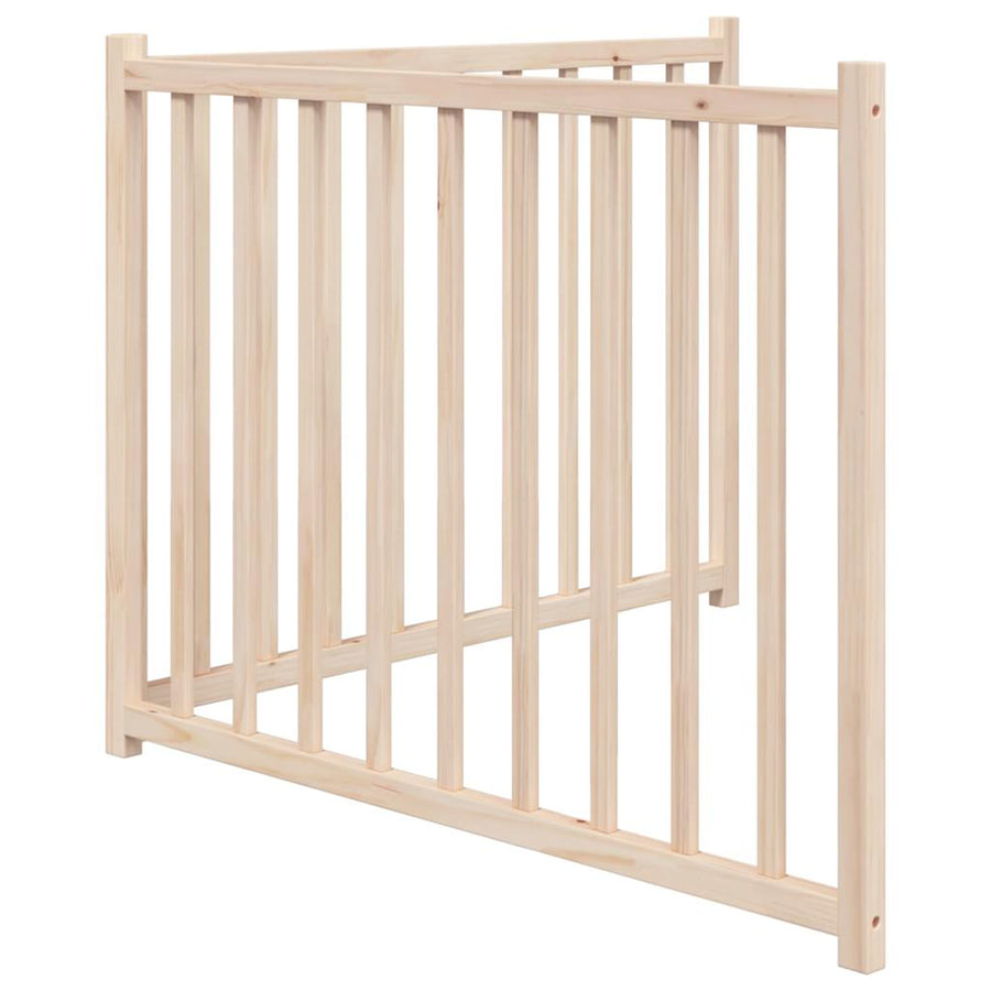 Hondenhek Inklapbaar 2 Panelen 160 Cm Massief Vurenhout 80 x 60 x 2 cm Naturel