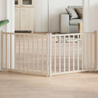 Foldable Dog Gate 2 Panels 160 cm Solid Pine Wood