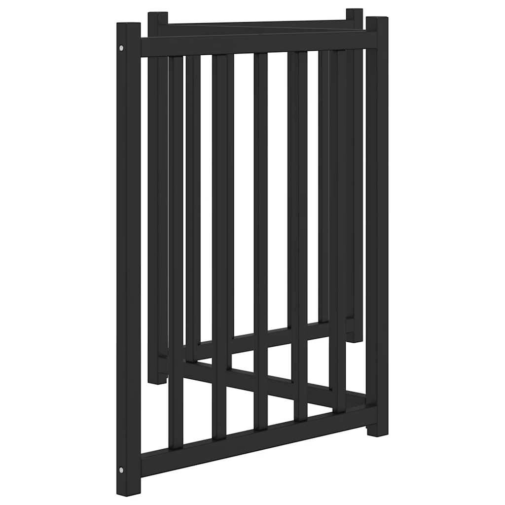 Hondenhek Inklapbaar 3 Panelen 150 Cm Massief Vurenhout 50 x 60 x 2 cm Zwart