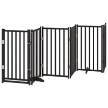 Hondenhek Inklapbaar 6 Panelen 300 Cm Massief Vurenhout 50 x 90 x 2 cm Zwart