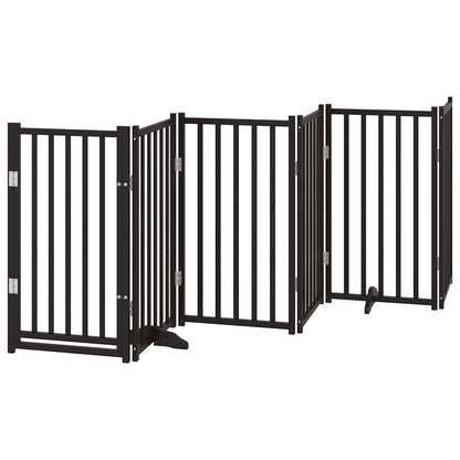 Hondenhek Inklapbaar 6 Panelen 300 Cm Massief Vurenhout 50 x 90 x 2 cm Zwart