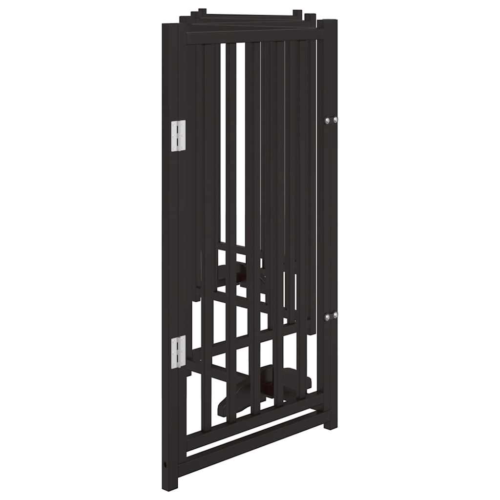 Hondenhek Inklapbaar 6 Panelen 300 Cm Massief Vurenhout 50 x 90 x 2 cm Zwart